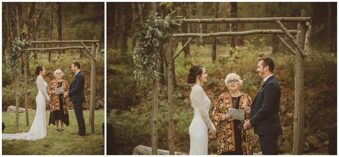 outdoor wedding ceremony, berkshires ma, massachusetts