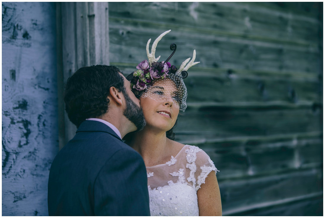 antler headpiece, wedding