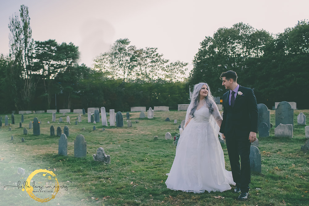 salem, massachusetts, graveyard wedding, photography